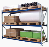 Regały magazynowe CMJX - udźwig od 330 do 650 kg/półkę 4