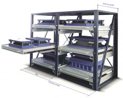 Regał o udźwigu 800 kg/półkę i 70% wysuwu 1
