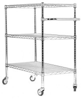 Wózki półkowe chromowane, z atestem 1