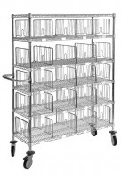 Wózki półkowe chromowane, z atestem 5