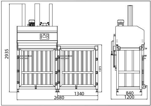 Hydrauliczna prasa do odpadów EKOPACK 300 Standard